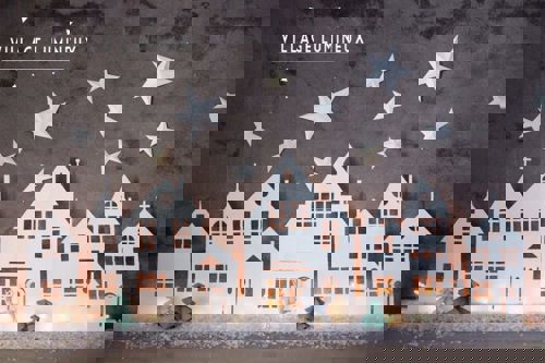 طرح ایده دکوراسیون منزل روستایی زمستانی برای برش لیزری - winter village home decor idea for laser cut ve - برای دستگاه CNC چوب و لیزر (سی ان سی)