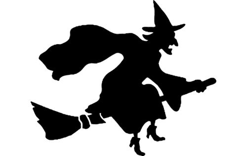 طرح جادوگر سیلوئت - witch silhouette - برای دستگاه CNC چوب و لیزر (سی ان سی)