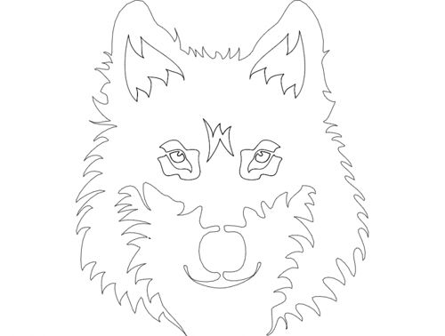 طرح گرگ چهره آزاد - wolf face - برای دستگاه CNC چوب و لیزر (سی ان سی)