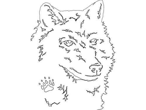 طرح گرگ سر آزاد - wolf head - برای دستگاه CNC چوب و لیزر (سی ان سی)