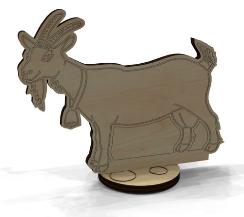 طرح اسباب‌بازی حیوانات چوبی تزئینی برش لیزری قالب - wooden animal toy decoration laser cut template ve - برای دستگاه CNC چوب و لیزر (سی ان سی)