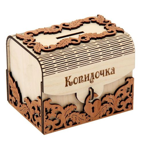 طرح بانک چوبی برای برش لیزری - wooden bank for laser cut ve - برای دستگاه CNC چوب و لیزر (سی ان سی)