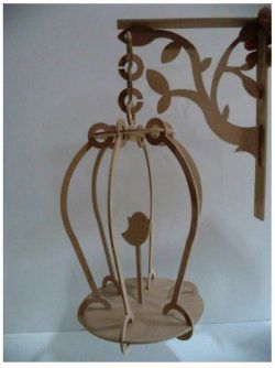 طرح قفس چوبی پرنده برای برش لیزری قاب - wooden bird cage for laser cut ve - برای دستگاه CNC چوب و لیزر (سی ان سی)