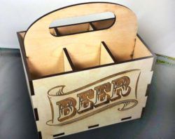 طرح جعبه چوبی برای نوشیدنی برای برش لیزر cnc - wooden box for beer for laser cut cnc - برای دستگاه CNC چوب و لیزر (سی ان سی)