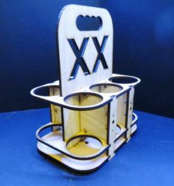 طرح جعبه چوبی شش برای نوشیدنی بیست برای برش لیزر cnc - wooden box six for beer xx for laser cut cnc - برای دستگاه CNC چوب و لیزر (سی ان سی)