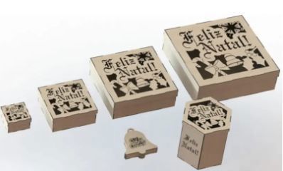 طرح قالب جعبه چوبی برش لیزری وکتورها - wooden box template laser cut vectors ve - برای دستگاه CNC چوب و لیزر (سی ان سی)