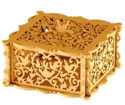 طرح جعبه چوبی با پرنده برای برش لیزری cncmotifs - wooden box with bird for laser cut cncmotifs ve - برای دستگاه CNC چوب و لیزر (سی ان سی)