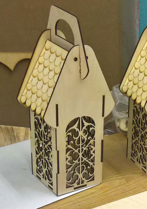 طرح جعبه چوبی با دسته برای برش لیزری - wooden box with handle for laser cut ve - برای دستگاه CNC چوب و لیزر (سی ان سی)
