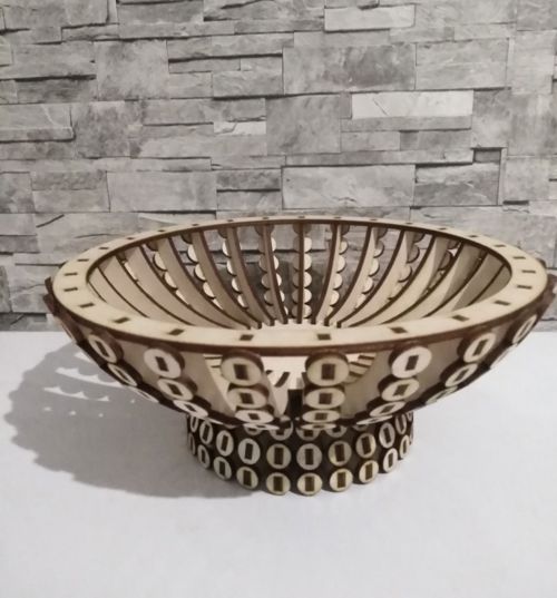 طرح سبد کاسه آبنبات چوبی سبد گل چوبی برای برش لیزر - wooden candy bowl basket wooden flower basket for laser cut ve - برای دستگاه CNC چوب و لیزر (سی ان سی)