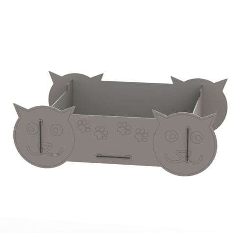 طرح تخت گربه چوبی گهواره حیوانات مبلمان برای برش لیزر - wooden cat bed cat crib pet furniture for laser cut ve - برای دستگاه CNC چوب و لیزر (سی ان سی)
