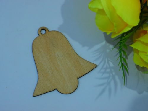 طرح زنگوله چوبی کریسمس کاردستی تزیینات خالی برش لیزری - wooden christmas bell craft blank decoration laser cut ve - برای دستگاه CNC چوب و لیزر (سی ان سی)