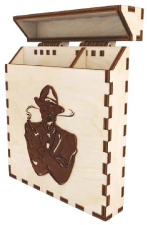 طرح جعبه سیگار چوبی جعبه چوبی طرح - wooden cigarette box wood box layout ve - برای دستگاه CNC چوب و لیزر (سی ان سی)