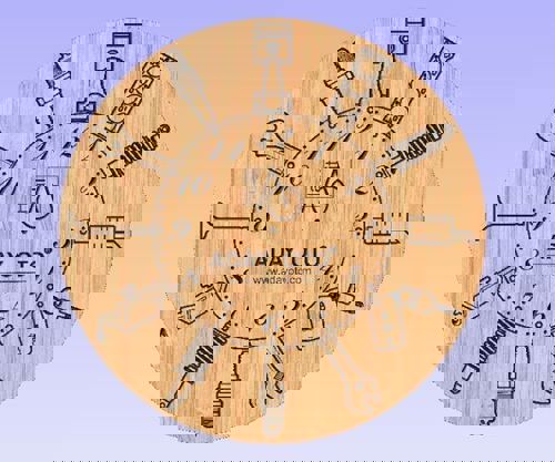 طرح ابزار ساعت چوبی حکاکی - wooden clock tools engraved - برای دستگاه CNC چوب و لیزر (سی ان سی)