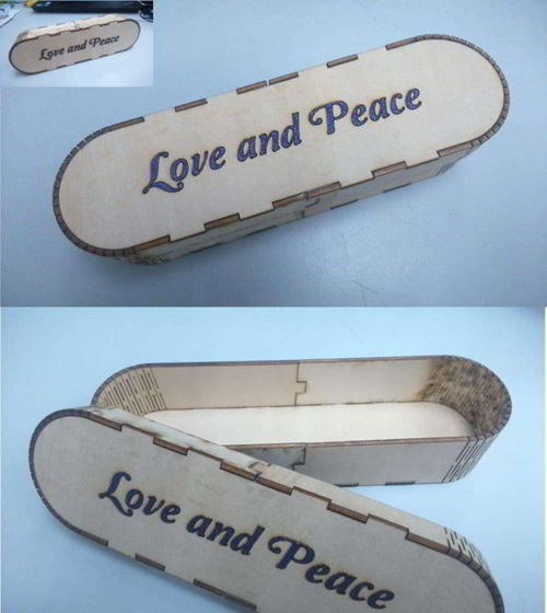 طرح جعبه خودکار اسم سفارشی چوبی لیزر - wooden custom name pen box laser cut - برای دستگاه CNC چوب و لیزر (سی ان سی)