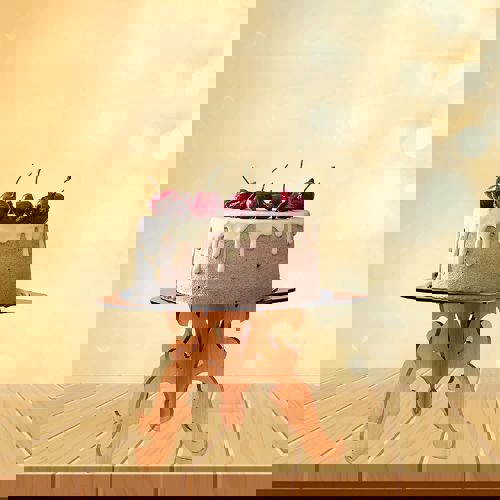 طرح پایه کیک دکوری چوبی برای برش لیزری - wooden decor cake stand for laser cutting ve - برای دستگاه CNC چوب و لیزر (سی ان سی)