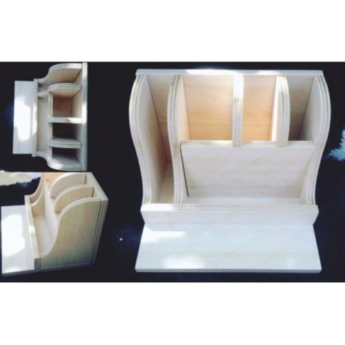طرح میز چوبی سازماندهنده جا قلم پایه برش لیزری - wooden desk organizer pen holder stand laser cut ve - برای دستگاه CNC چوب و لیزر (سی ان سی)