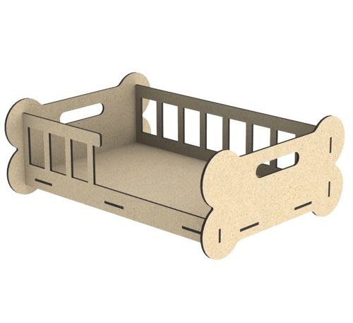 طرح تخت چوبی سگ توله سگ لیزری - wooden dog bed puppy crib for laser cut ve - برای دستگاه CNC چوب و لیزر (سی ان سی)