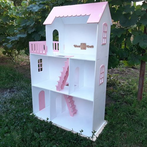 طرح خانه عروسک چوبی میلی متری برای برش لیزر - wooden dollhouse 6mm for laser cutting ve - برای دستگاه CNC چوب و لیزر (سی ان سی)