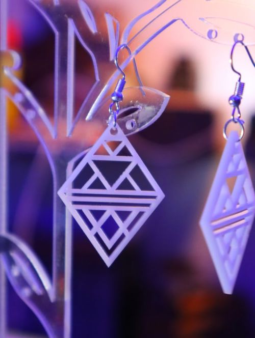 طرح گوشواره چوبی گوشواره اکریلیک الگوی جواهرات برش لیزری - wooden earring design acrylic earring jewelry template laser cut - برای دستگاه CNC چوب و لیزر (سی ان سی)