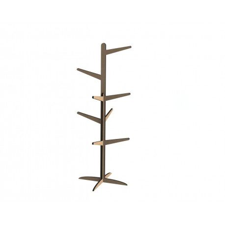 طرح آویز چوبی کف چوب آویزان قلاب برای لباس و کلاه - wooden floor rack hanging hooks for clothes and hat - برای دستگاه CNC چوب و لیزر (سی ان سی)