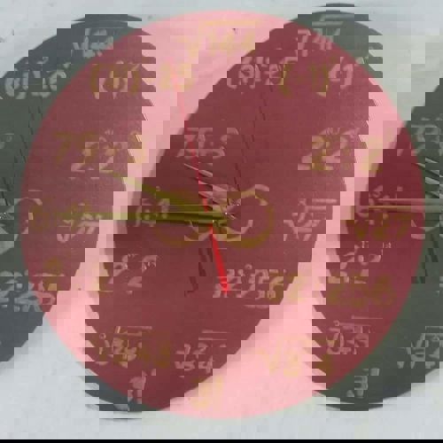 طرح ساعت دیواری طرح معادله ریاضی حکاکی شده روی چوب لیزری - wood engraved maths equation wall clock laser cut ve - برای دستگاه CNC چوب و لیزر (سی ان سی)