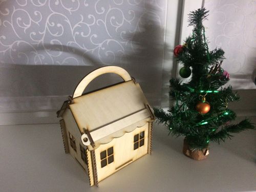 طرح خانه چوبی برای برش لیزری - wooden house for laser cut ve - برای دستگاه CNC چوب و لیزر (سی ان سی)
