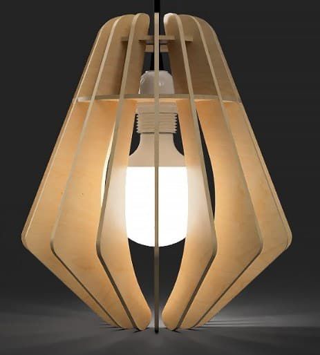 طرح پروژه‌های برش لیزری لامپ چوبی - wooden lamp laser cutting projects - برای دستگاه CNC چوب و لیزر (سی ان سی)