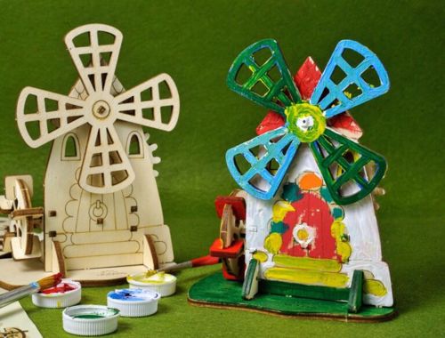 طرح مدل سه بعدی آسیاب مکانیکی چوبی آسیاب مزرعه برای برش لیزر - wooden mechanical mill farm mill 3d model for laser cut ve - برای دستگاه CNC چوب و لیزر (سی ان سی)