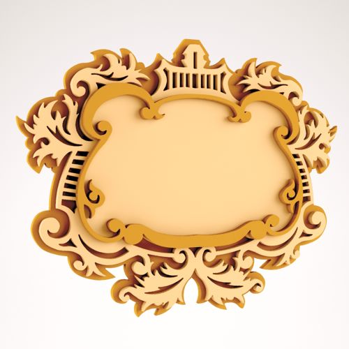 طرح قاب آینه چوبی قاب - wooden mirror frame - برای دستگاه CNC چوب و لیزر (سی ان سی)