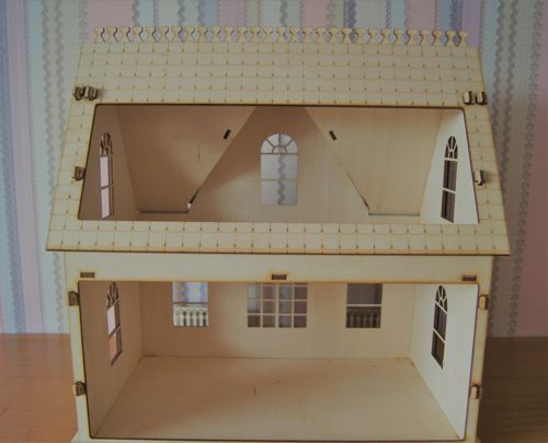 طرح مدل خانه چوبی برای برش لیزری - wooden model house for laser cut ve - برای دستگاه CNC چوب و لیزر (سی ان سی)
