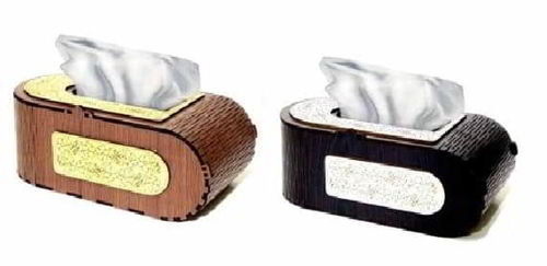 طرح جا دستمال چوبی جعبه دستمال برش لیزری - wooden napkin holder tissue box laser cutting - برای دستگاه CNC چوب و لیزر (سی ان سی)