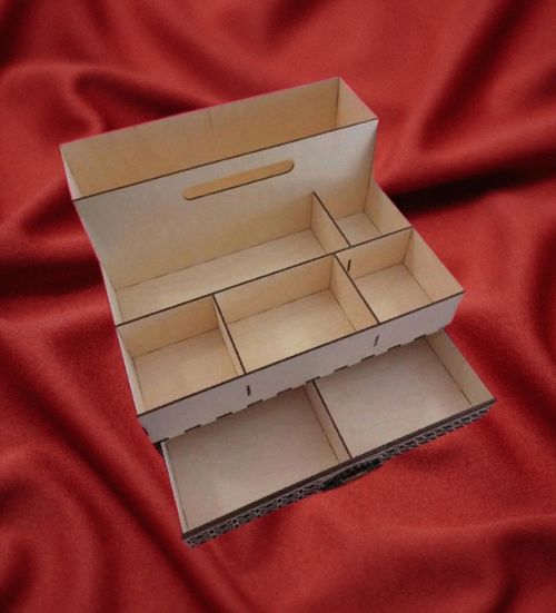 طرح میز اداری چوبی لیزری طرح دار - wooden office desk organizer laser cut ve - برای دستگاه CNC چوب و لیزر (سی ان سی)