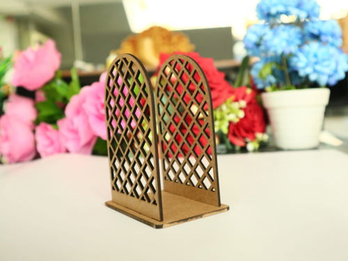 طرح چوبی جای دستمال عمودی برش لیزری - wooden pattern vertical napkin holder laser cutting ve - برای دستگاه CNC چوب و لیزر (سی ان سی)