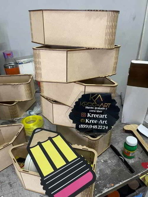 طرح جعبه مداد چوبی لیزری - wooden pencil box laser cut ve - برای دستگاه CNC چوب و لیزر (سی ان سی)