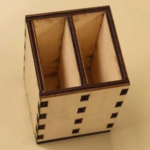 طرح جا مداد چوبی مداد سازماندهنده جعبه قلم لیزر - wooden pencil holder desk organizer pen box laser cut - برای دستگاه CNC چوب و لیزر (سی ان سی)