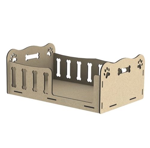 طرح تخت چوبی سگ حیوان خانگی برای برش لیزری - wooden pet dog bed for laser cut ve - برای دستگاه CNC چوب و لیزر (سی ان سی)