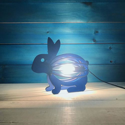 طرح چراغ خواب خرگوشی چوبی طرح برش لیزری هزینه - wooden rabbit night light bunny lamp laser cutting template ve - برای دستگاه CNC چوب و لیزر (سی ان سی)
