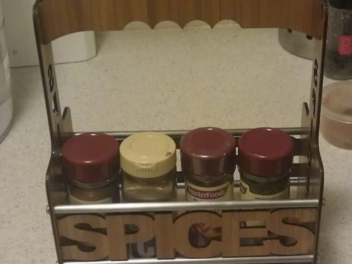 طرح جای ادویه چوبی با دسته برای برش لیزری - wooden spice caddy with handle for laser cutting ve - برای دستگاه CNC چوب و لیزر (سی ان سی)