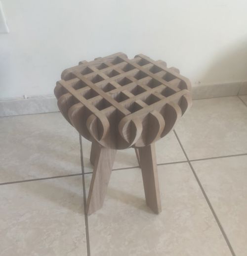 طرح چهارپایه چوبی برای برش لیزری - wooden stool for laser cutting - برای دستگاه CNC چوب و لیزر (سی ان سی)