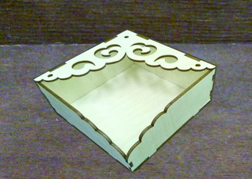 طرح جا دستمال کاغذی چوبی لیزری - wooden tissue paper napkin holder laser cutting - برای دستگاه CNC چوب و لیزر (سی ان سی)