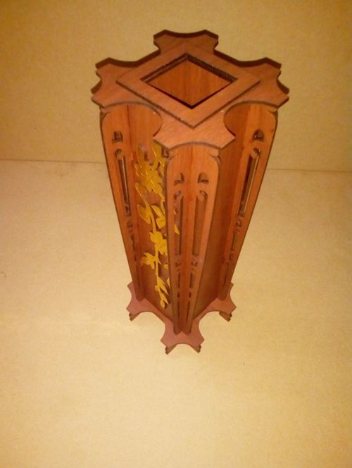 طرح گلدان چوبی برای برش لیزری - wooden vase for laser cut ve - برای دستگاه CNC چوب و لیزر (سی ان سی)
