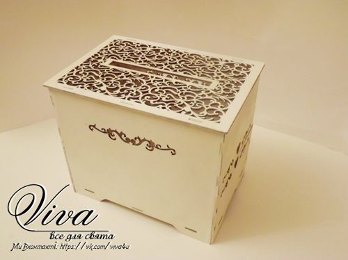 طرح جعبه کارت عروسی چوبی برای برش لیزری - wooden wedding card box for laser cut ve - برای دستگاه CNC چوب و لیزر (سی ان سی)