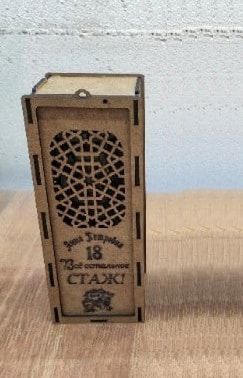 طرح جعبه بسته بندی لیوان چوبی لیزر - wooden wine glass packaging box laser cut ve - برای دستگاه CNC چوب و لیزر (سی ان سی)