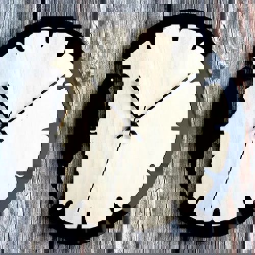 طرح ساعت دیواری گرد دارکوب لیزری - woodpecker round wall clock laser cut ve - برای دستگاه CNC چوب و لیزر (سی ان سی)