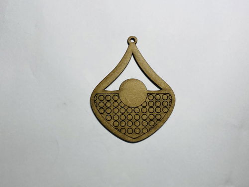 طرح آویز گردنبند چوبی لیزر - wood pendant necklace laser cut - برای دستگاه CNC چوب و لیزر (سی ان سی)