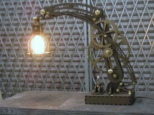 طرح چراغ چوبی طرح کامل - woodpunk lamp complete layout - برای دستگاه CNC چوب و لیزر (سی ان سی)