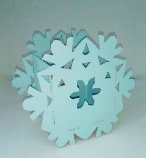 طرح جا مداد دانه برف چوبی لیزری - wood snowflake pencil holder laser cut ve - برای دستگاه CNC چوب و لیزر (سی ان سی)