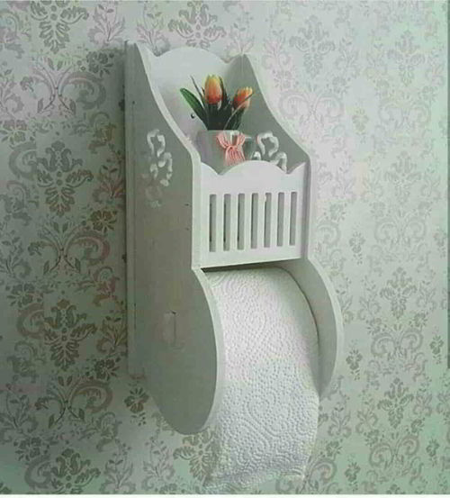 طرح نگهدارنده دستمال توالت چوبی برش لیزری - wood toilet paper holder laser cutting - برای دستگاه CNC چوب و لیزر (سی ان سی)