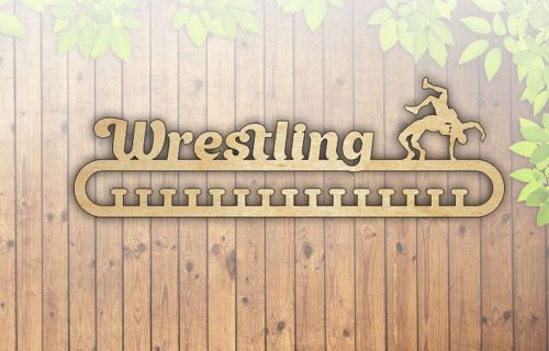 طرح الگوی آویز مدال کشتی برای برش لیزری - wrestling medal hanger template for laser cut ve - برای دستگاه CNC چوب و لیزر (سی ان سی)