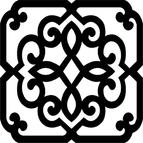 طرح قاب آهن فرفورژه الگو - wrought iron frame pattern - برای دستگاه CNC چوب و لیزر (سی ان سی)